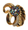 Eisenberg Golden Swirl AB Center Stones Vintage RESTRIKE Brooch