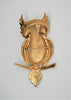 Hobe Owl Enamel Gold Tone Vintage Costume Figural Pin Brooch