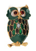 Vintage Owl On Branch Enameled Figural Pin Brooch