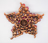 Claiborne Lucite Ruby Red Floral Star Vintage Figural Pin Brooch