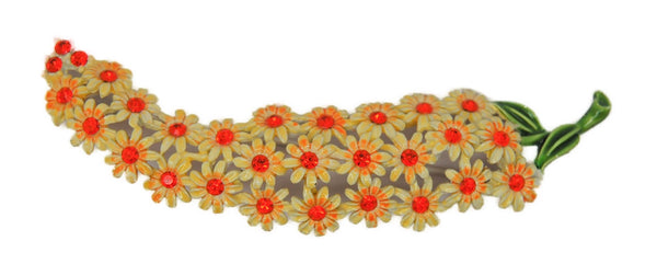 Floral Daisy Spray Autumn Enamel Vintage Figural Brooch