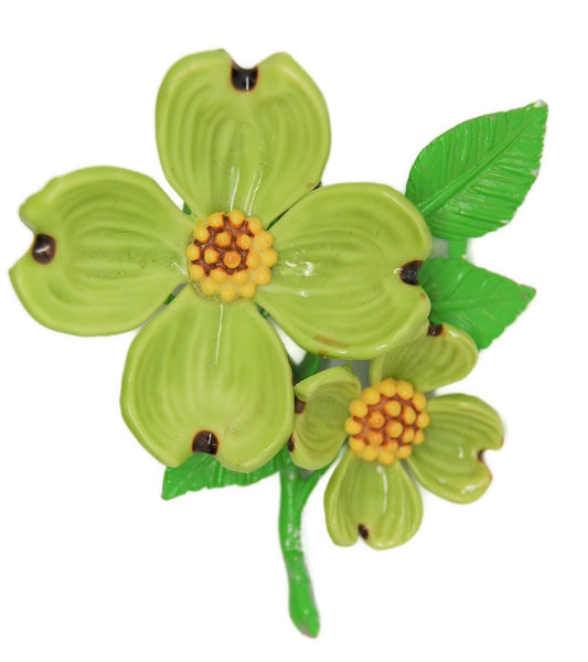 1950s Gorgeous Flower Power Dogwood Vintage Figural Brooch