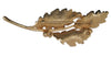 Ciner Triple Golden Leaf Pearl Stem Vintage Figural Pin Brooch