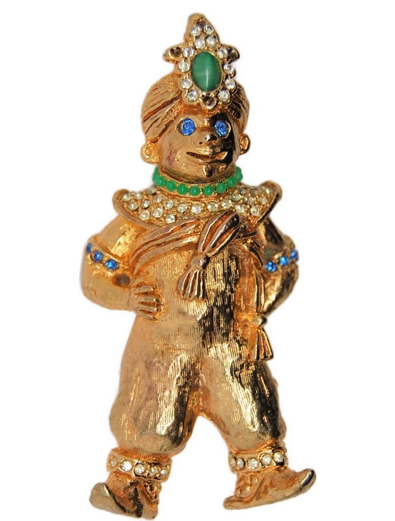 Cadoro Aladdin Genie Fabulous Figural Costume Vintage Pin Brooch