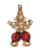 Reja Temple God Red Cab & Pearls Vintage Figural Brooch