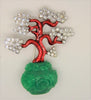 KJL Kenneth J Lane Forbidden City Bonsai Figural Vintage Pin Brooch - Mint