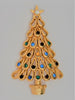 Klein II Christmas Rhinestone Loop Figural Tree Brooch - 1999