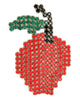 Bauer Big Crimson Pave Apple Vintage Figural Costume Pin Brooch