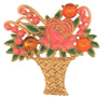 Art Deco Floral Apple Juice Blossoms Vintage Costume Figural Pin Brooch
