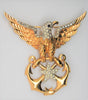 Boucher Eagle Star Anchors USA Patriotic WW2 Vintage Figural Pin Brooch