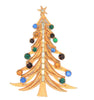 Brooks Candle Holiday Christmas Figural Vintage Tree Brooch
