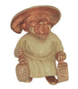 Carnegie Wiseman Carved Celluloid Vintage Costume Figural Brooch