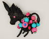 Carnegie Burro Donkey Pink Cargo Figural Brooch Pin 1940s