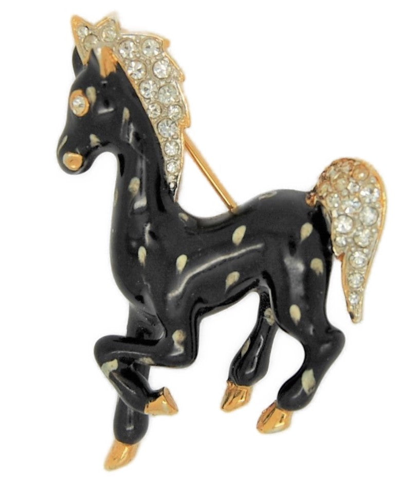 D'Orlan Prancing Pony Horse Vintage Figural Costume Pin Brooch