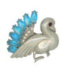 Corocraft Dove Pigeon Peacock Bird Vintage Costume Figural Pin Brooch