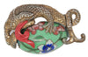 Rice Weiner Dragon Cloisonne QLi Louis C Mark Vintage Figural Pin Brooch