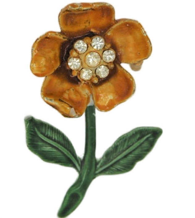 Pretty Spring Time Flower Vintage Costume Figural Pin Brooch