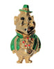 Gerrys Leprechaun St Patrick Day Vintage Figural Pin Brooch - Mint