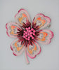 Hedy Floral Spring Time Posie Pink & Ruby Enamel Vintage Figural Pin Brooch
