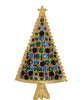 Hobe Pave Rhinestones Christmas Tree Vintage Figural Costume Brooch