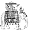 KJL Detailed Elephant Royal Castle Howda Riders Vintage Figural Pin Brooch