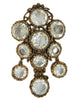 Kramer Headlight Rhinestones Hi-End Dangling Vintage Pin Brooch