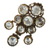 Kramer Headlight Rhinestones Hi-End Dangling Vintage Pin Brooch