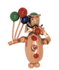Art Deco Copper Lampl Balloon Man Vintage Costume Figural Pin Brooch