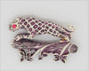 Florenza Leopard Panther Jaguar Perched Branch Vintage Figural Pin Brooch