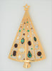 LIA Rhinestone Garland Christmas Tree Vintage Figural Brooch