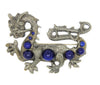 Little Nemo Blue Stones Dragon Vintage Figural Pin Brooch