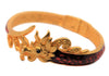 Bob Mackie Enamel Flaming Dragon Vintage Figural Bracelet