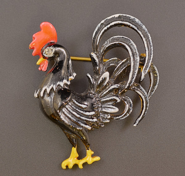 Original by Robert Rooster Pin - Mink Road Vintage Jewelry