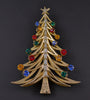 Brooks Candle Christmas Tree Pin Brooch - Mink Road Vintage Jewelry