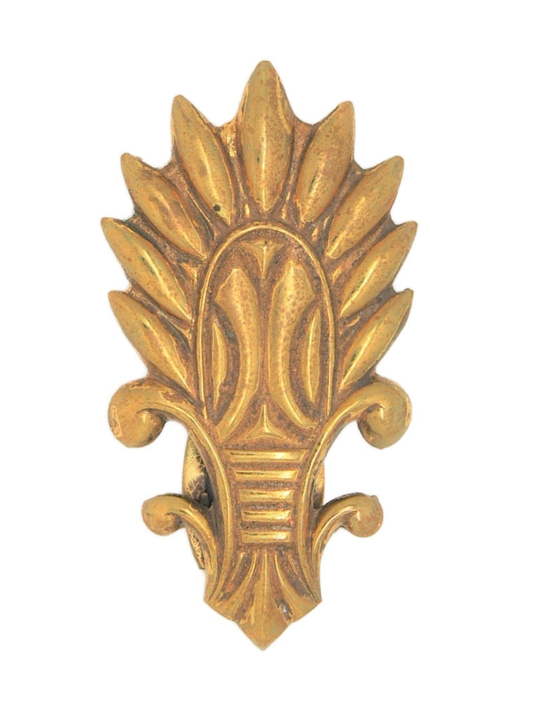 Art Deco Glass Works Lotus Dress Clip Vintage Figural Pin Brooch