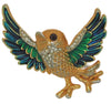 Sphinx Enamel Cheeping Bird Vintage Figural Costume Brooch