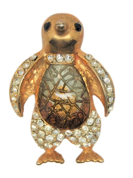 St John Penguin Vintage Costume Figural Pin Brooch