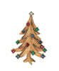 Trifari Christmas Tree Swarovski Rhinestones Figural Pin Brooch - 1980s