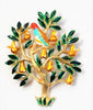 Trifari Partridge in a Pear Tree Vintage Figural Pin Brooch - 1960s