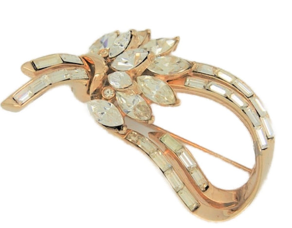 Coro Channel Set Ribbon Fruit Vintage Costume Figural Pin Brooch