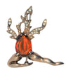 Weinstock Dancing Flame Sprite Sterling Vermeil Figural Pin Brooch