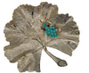 Ledo Lilypad Turquoise Bead Frog Vintage Figural Pin Brooch 1969