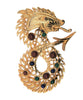 Coro Mythical Beast Sea Dragon Vintage Figural Pin Brooch