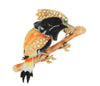 Corocraft Woodpecker Enamel Trembler Vintage Costume Figural Pin Brooch