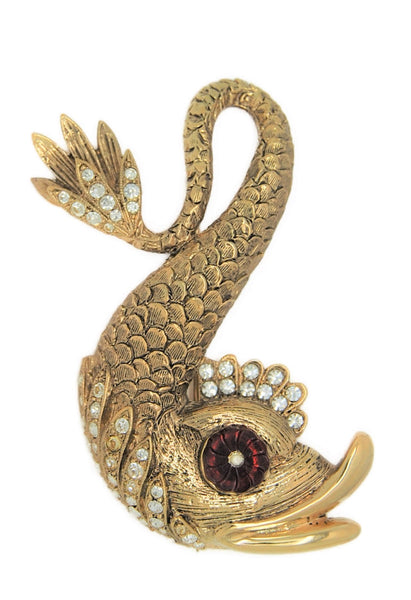 Weinberg New York Sea Serpent Fish Vintage Figural Pin Brooch