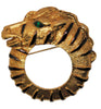 Richelieu Gold & Black Striped Zebra Vintage Figural Pin Brooch